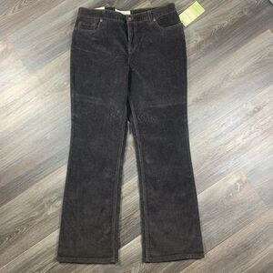 Sonoma Life+Style Women's Mid Rise Dark Brown Bootcut Corduroy Pants Size 12 S